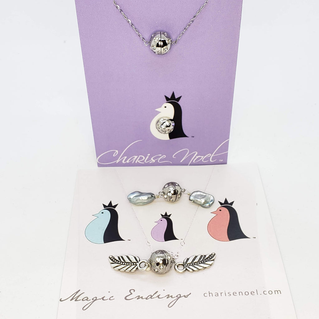 Magic Necklace, blue cashe' Pearl, and little Leaf